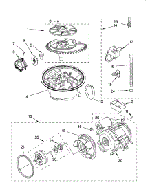Pump And Motor Parts parts for Kenmore Dishwasher 665.16269401 (66516269401, 665 16269401) from AppliancePartsPros.com