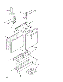 Door And Panel Parts parts for Kenmore Dishwasher 665.16272400 (66516272400, 665 16272400) from AppliancePartsPros.com