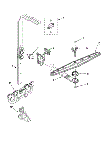 Upper Wash And Rinse Parts parts for Kenmore Dishwasher 665.16272401 (66516272401, 665 16272401) from AppliancePartsPros.com