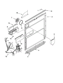 Door And Latch Parts parts for Kenmore Dishwasher 665.16273400 (66516273400, 665 16273400) from AppliancePartsPros.com