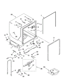 Tub And Frame Parts parts for Kenmore Dishwasher 665.16273400 (66516273400, 665 16273400) from AppliancePartsPros.com