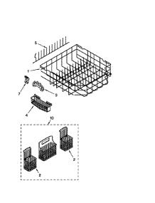 Lower Rack Parts, Optional Parts (Not Included) parts for Kenmore Dishwasher 665.16279400 (66516279400, 665 16279400) from AppliancePartsPros.com