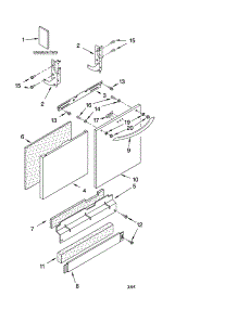 Door And Panel Parts parts for Kenmore Dishwasher 665.16279401 (66516279401, 665 16279401) from AppliancePartsPros.com