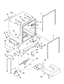 Tub And Frame Parts parts for Kenmore Dishwasher 665.16282401 (66516282401, 665 16282401) from AppliancePartsPros.com