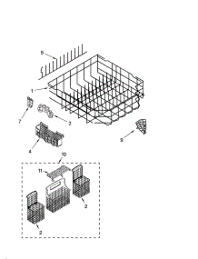 Lower Rack Parts, Optional Parts (Not Included) parts for Kenmore Dishwasher 665.16282401 (66516282401, 665 16282401) from AppliancePartsPros.com