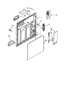 Inner Door parts for Kenmore Dishwasher 665.15898792 (66515898792, 665 15898792) from AppliancePartsPros.com