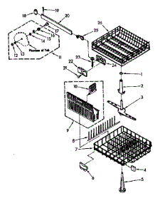 Dishrack Parts parts for Kenmore Dishwasher 665.1590840 (6651590840, 665 1590840) from AppliancePartsPros.com