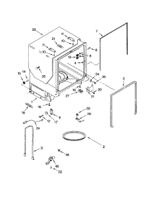 Tub And Frame parts for Kenmore Dishwasher 665.15914000 (66515914000, 665 15914000) from AppliancePartsPros.com