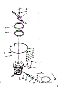 Heater, Pump And Lower Sprayarm Parts parts for Kenmore Dishwasher 665.1591680 (6651591680, 665 1591680) from AppliancePartsPros.com