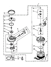 Pump And Motor Parts parts for Kenmore Dishwasher 665.1591680 (6651591680, 665 1591680) from AppliancePartsPros.com