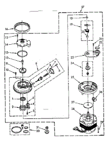 Pump And Motor Parts parts for Kenmore Dishwasher 665.1591681 (6651591681, 665 1591681) from AppliancePartsPros.com