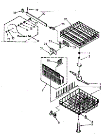 Dishrack Parts parts for Kenmore Dishwasher 665.1591681 (6651591681, 665 1591681) from AppliancePartsPros.com