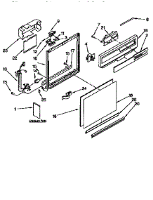 Frame And Console parts for Kenmore Dishwasher 665.15921690 (66515921690, 665 15921690) from AppliancePartsPros.com
