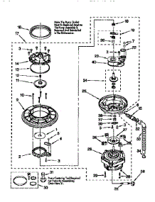 Pump And Motor parts for Kenmore Dishwasher 665.15921691 (66515921691, 665 15921691) from AppliancePartsPros.com