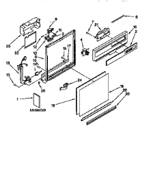 Frame And Console parts for Kenmore Dishwasher 665.15921691 (66515921691, 665 15921691) from AppliancePartsPros.com