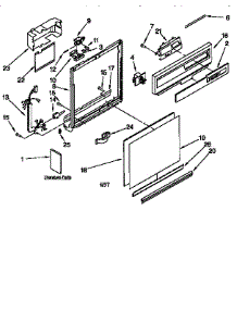 Frame And Console parts for Kenmore Dishwasher 665.15921692 (66515921692, 665 15921692) from AppliancePartsPros.com