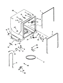 Tub And Frame parts for Kenmore Dishwasher 665.15923001 (66515923001, 665 15923001) from AppliancePartsPros.com