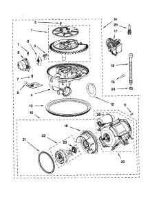 Pump And Motor parts for Kenmore Dishwasher 665.15924000 (66515924000, 665 15924000) from AppliancePartsPros.com