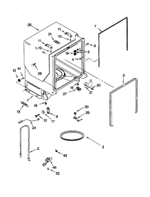 Tub And Frame parts for Kenmore Dishwasher 665.15924000 (66515924000, 665 15924000) from AppliancePartsPros.com