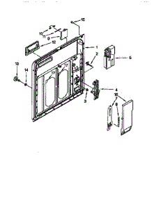 Inner Door parts for Kenmore Dishwasher 665.15925690 (66515925690, 665 15925690) from AppliancePartsPros.com