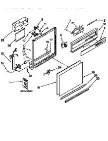Frame And Console parts for Kenmore Dishwasher 665.15925691 (66515925691, 665 15925691) from AppliancePartsPros.com