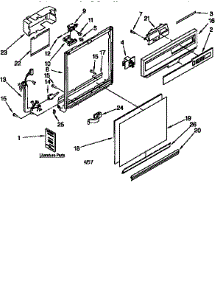 Frame And Console parts for Kenmore Dishwasher 665.15925692 (66515925692, 665 15925692) from AppliancePartsPros.com