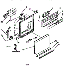 Frame And Console parts for Kenmore Dishwasher 665.15928692 (66515928692, 665 15928692) from AppliancePartsPros.com