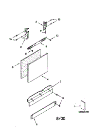 Door Amd Panel parts for Kenmore Dishwasher 665.15929000 (66515929000, 665 15929000) from AppliancePartsPros.com