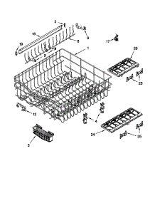 Upper Rack And Track parts for Kenmore Dishwasher 665.15929001 (66515929001, 665 15929001) from AppliancePartsPros.com