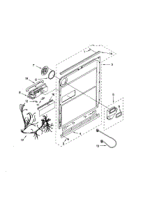Door And Latch parts for Kenmore Dishwasher 665.15937000 (66515937000, 665 15937000) from AppliancePartsPros.com