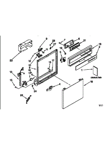 Control Panel And Outer Door Panel parts for Kenmore Dishwasher 665.15951790 (66515951790, 665 15951790) from AppliancePartsPros.com