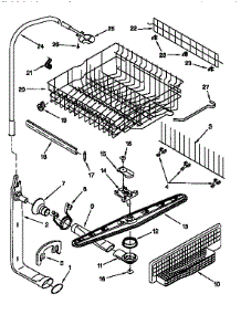 Spray Arm And Upper Rack parts for Kenmore Dishwasher 665.15951790 (66515951790, 665 15951790) from AppliancePartsPros.com