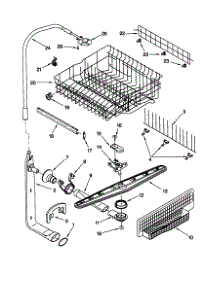 Upper Dishrack / Water Feed parts for Kenmore Dishwasher 665.15951792 (66515951792, 665 15951792) from AppliancePartsPros.com