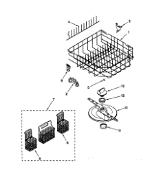 Lower Dishrack parts for Kenmore Dishwasher 665.15951792 (66515951792, 665 15951792) from AppliancePartsPros.com
