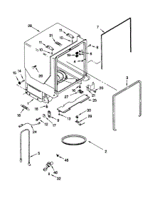 Tub And Frame parts for Kenmore Dishwasher 665.15952000 (66515952000, 665 15952000) from AppliancePartsPros.com