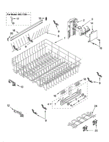 Upper Rack And Track Parts parts for Kenmore Dishwasher 665.16282402 (66516282402, 665 16282402) from AppliancePartsPros.com