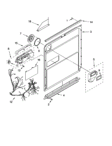 Door And Latch Parts parts for Kenmore Dishwasher 665.16289401 (66516289401, 665 16289401) from AppliancePartsPros.com