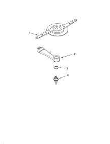 Lower Washarm Parts parts for Kenmore Dishwasher 665.16292401 (66516292401, 665 16292401) from AppliancePartsPros.com