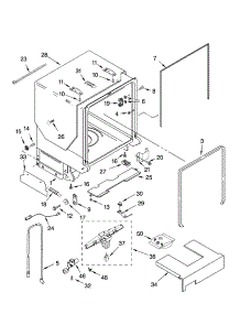 Tub And Frame Parts parts for Kenmore Dishwasher 665.16293401 (66516293401, 665 16293401) from AppliancePartsPros.com
