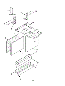 Door And Panel Parts parts for Kenmore Dishwasher 665.16293401 (66516293401, 665 16293401) from AppliancePartsPros.com