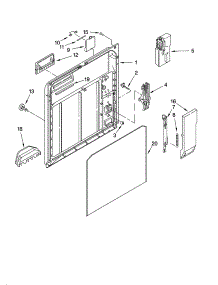 Inner Door Parts parts for Kenmore Dishwasher 665.16339400 (66516339400, 665 16339400) from AppliancePartsPros.com