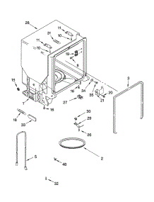 Tub And Frame Parts parts for Kenmore Dishwasher 665.16342301 (66516342301, 665 16342301) from AppliancePartsPros.com
