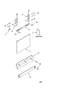 Door And Panel Parts parts for Kenmore Dishwasher 665.16342301 (66516342301, 665 16342301) from AppliancePartsPros.com