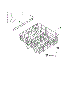 Upper Rack And Track Parts parts for Kenmore Dishwasher 665.16349301 (66516349301, 665 16349301) from AppliancePartsPros.com
