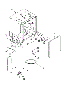 Tub And Frame Parts parts for Kenmore Dishwasher 665.16352300 (66516352300, 665 16352300) from AppliancePartsPros.com