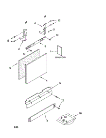 Door And Panel Parts parts for Kenmore Dishwasher 665.16354300 (66516354300, 665 16354300) from AppliancePartsPros.com