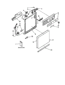 Frame And Console parts for Kenmore Dishwasher 665.1741590 (6651741590, 665 1741590) from AppliancePartsPros.com