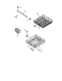Dishrack parts for Kenmore Dishwasher 665.1741590 (6651741590, 665 1741590) from AppliancePartsPros.com