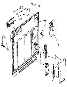 Inner Door parts for Kenmore Dishwasher 665.1741591 (6651741591, 665 1741591) from AppliancePartsPros.com