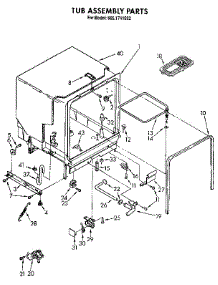 Tub Assembly parts for Kenmore Dishwasher 665.1741592 (6651741592, 665 1741592) from AppliancePartsPros.com
